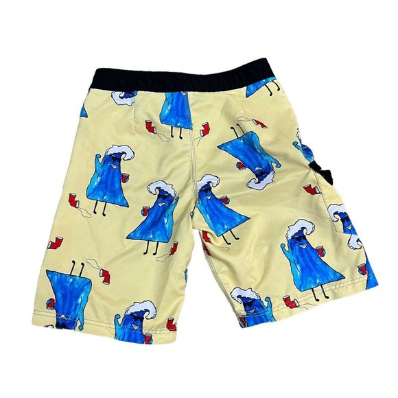 BILLABONG Board Shorts Mens SZ 30 Red Party Cup Blue Party Waves Swimwear Trunks - Picture 2 of 3